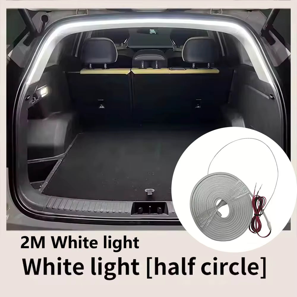 Car high brightness trunk lighting ambient light interior decoration LED wiring free automatic sensing tailgate light strip