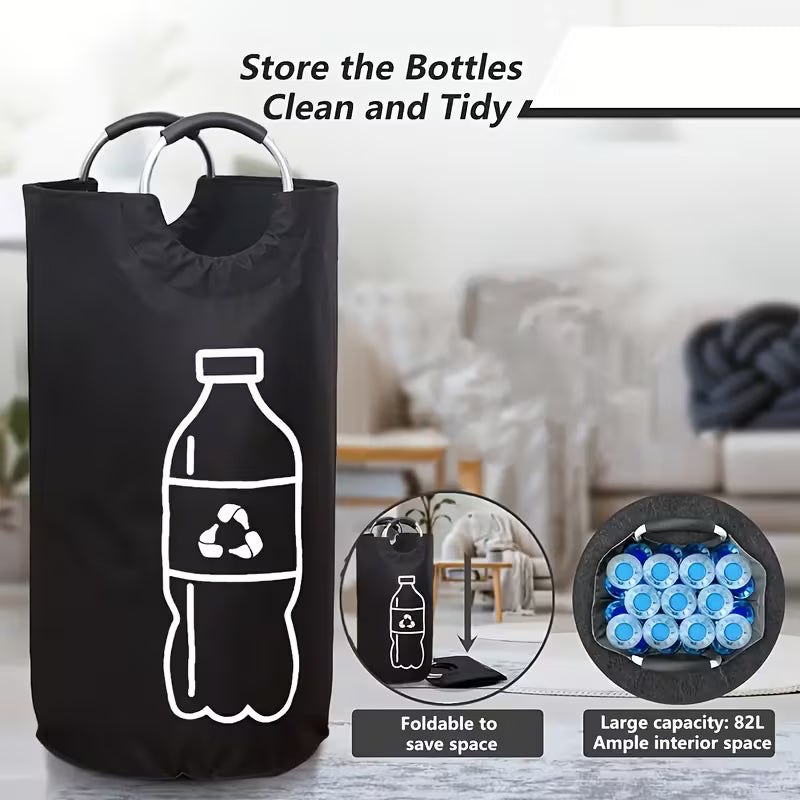 Bin - Cylindrical Open-Top Design, Multi-Purpose Storage Basket for Plastic Bottles, Space-Saving Organizer, Durable and Easy to Clean, No Electricity Needed, Modern Aesthetic, Sturdy Structure, Ideal for Home Use