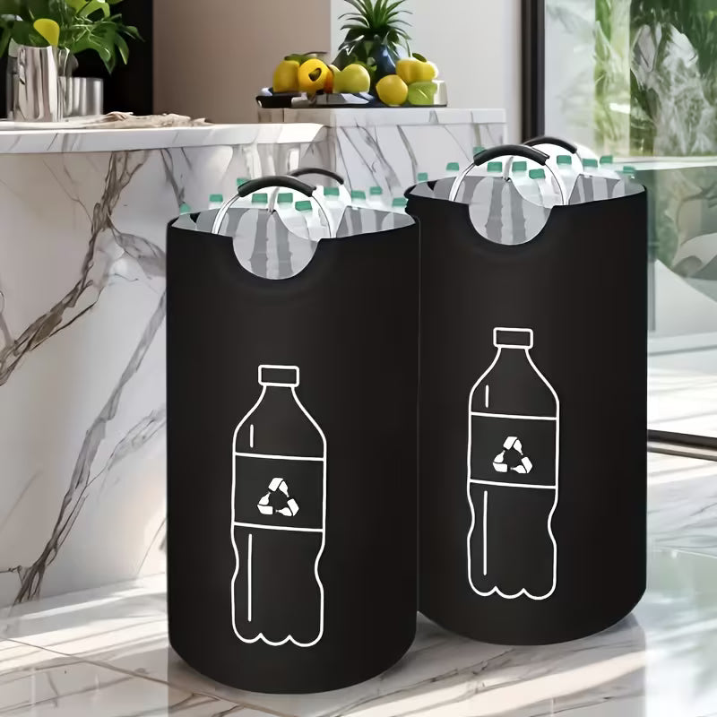 Bin - Cylindrical Open-Top Design, Multi-Purpose Storage Basket for Plastic Bottles, Space-Saving Organizer, Durable and Easy to Clean, No Electricity Needed, Modern Aesthetic, Sturdy Structure, Ideal for Home Use