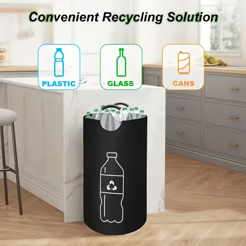 Bin - Cylindrical Open-Top Design, Multi-Purpose Storage Basket for Plastic Bottles, Space-Saving Organizer, Durable and Easy to Clean, No Electricity Needed, Modern Aesthetic, Sturdy Structure, Ideal for Home Use