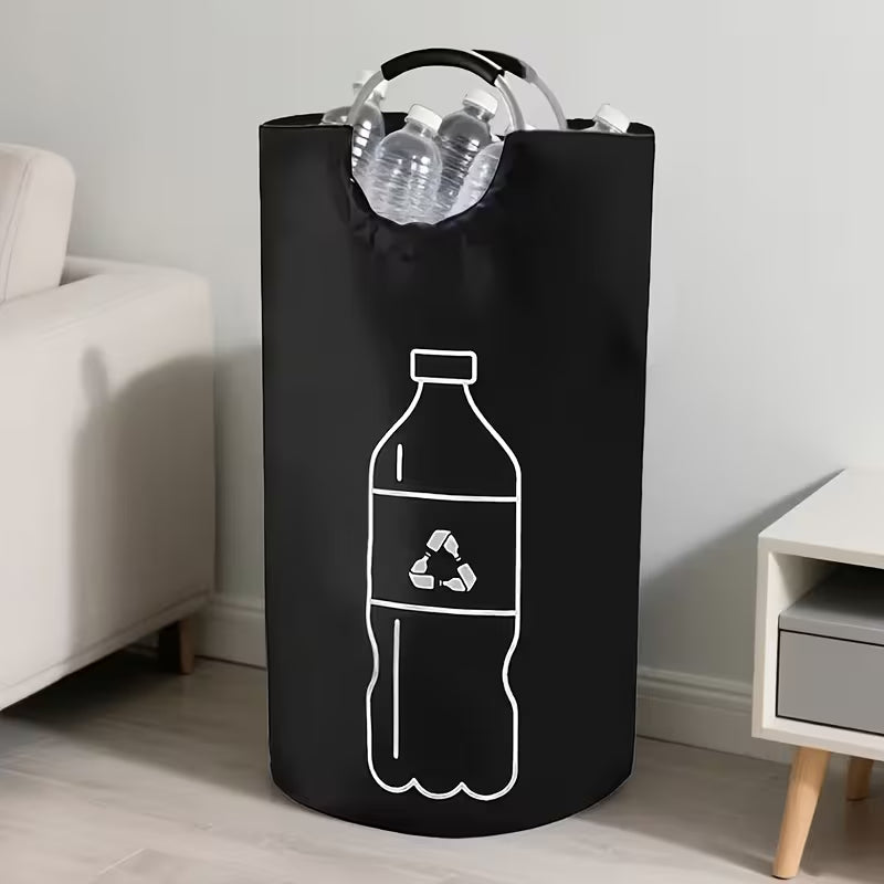 Bin - Cylindrical Open-Top Design, Multi-Purpose Storage Basket for Plastic Bottles, Space-Saving Organizer, Durable and Easy to Clean, No Electricity Needed, Modern Aesthetic, Sturdy Structure, Ideal for Home Use